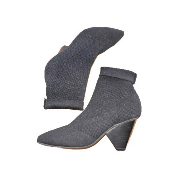 Womens Jeffrey Campbell Black Socklining Leather Ankle Booties Boots Size 7 - Picture 6 of 9